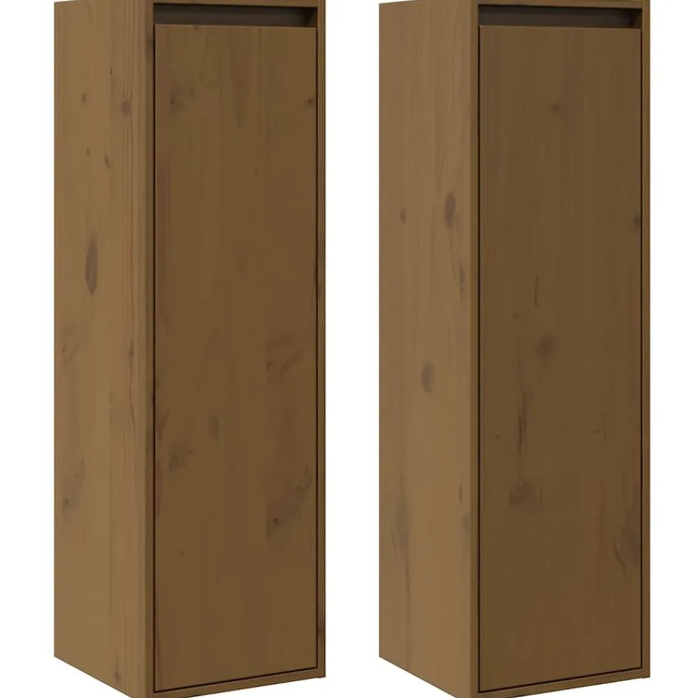 Wandkasten 2 st 30x30x100 cm massief grenenhout>vidaXL Discount