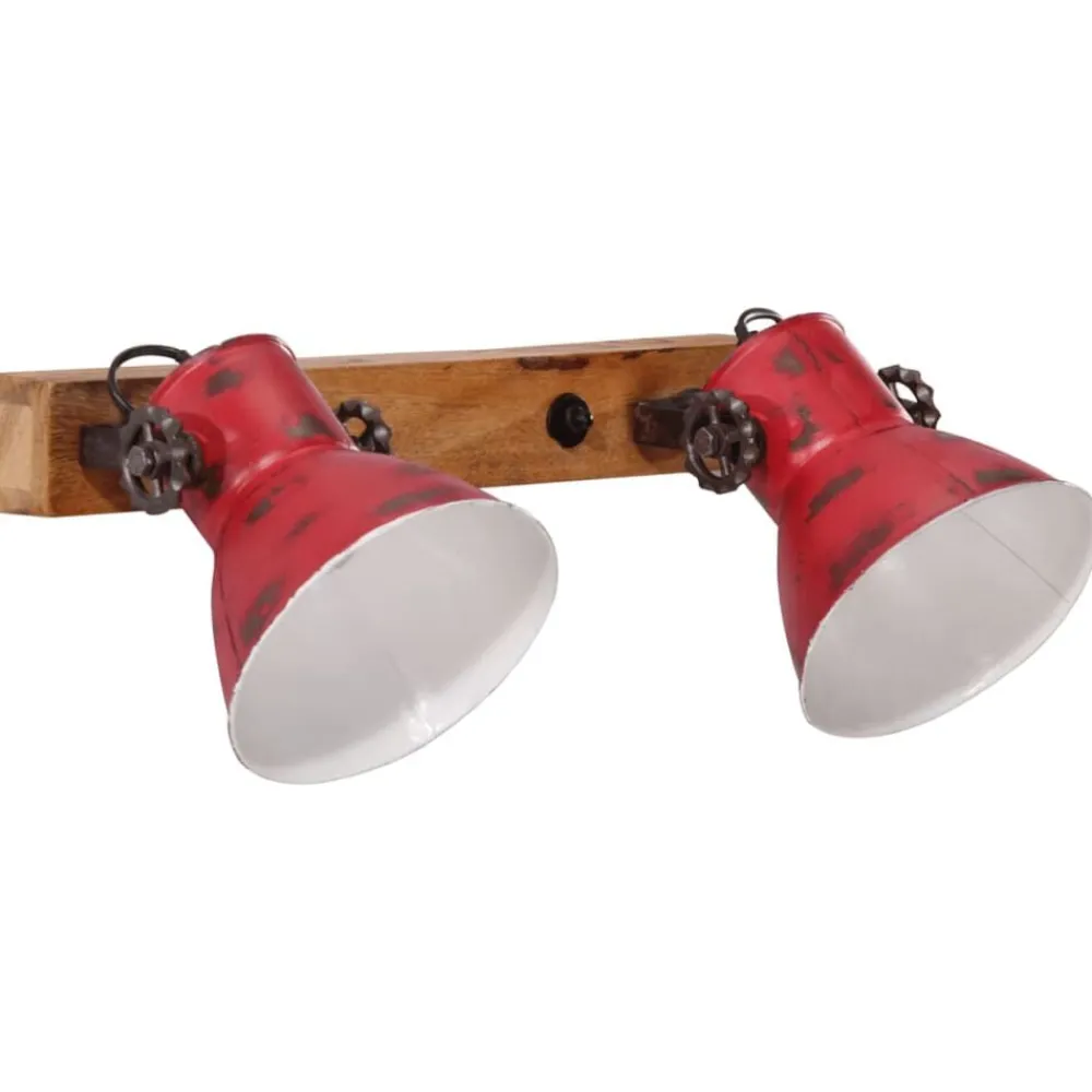 Verlichting*vidaXL Wandlamp 25 W E27 45x25 cm verweerd Rood