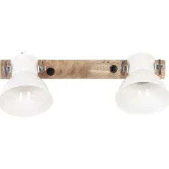 Verlichting*vidaXL Wandlamp industrieel E27 45x25 cm Wit