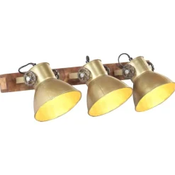 Verlichting*vidaXL Wandlamp industrieel E27 65x25 cm messingkleurig Koper