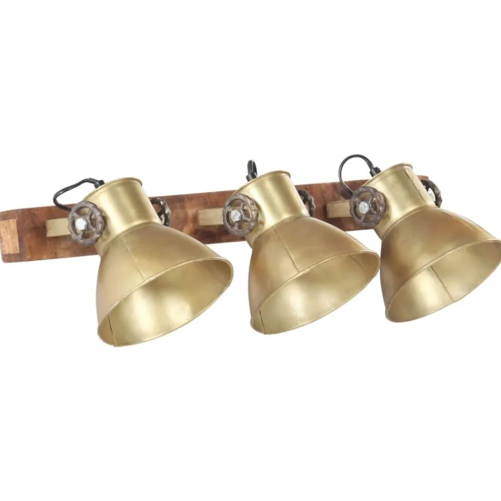 Verlichting*vidaXL Wandlamp industrieel E27 65x25 cm messingkleurig Koper