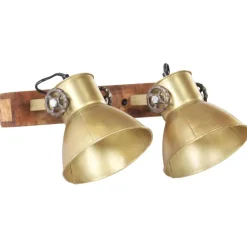 Wandlamp industrieel E27 45x25 cm messingkleurig>vidaXL New