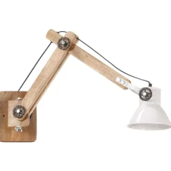 Verlichting*vidaXL Wandlamp industrieel rond E27 Wit