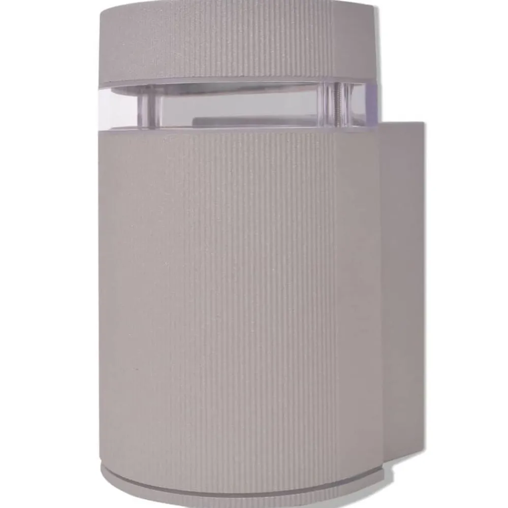 Wandlamp voor buiten halfrond grijs aluminium>vidaXL Sale