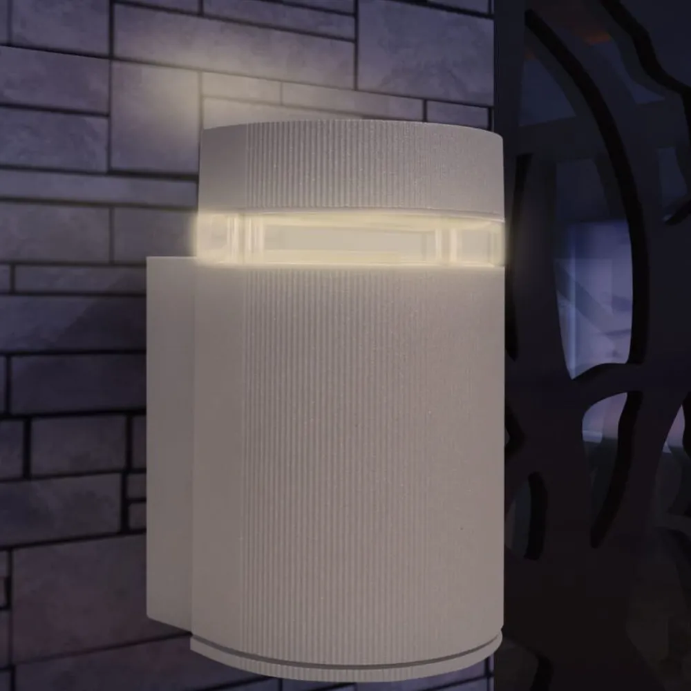 Wandlamp voor buiten halfrond grijs aluminium>vidaXL Sale