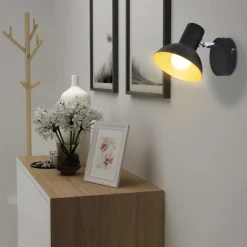 Wandlampen voor 2 peertjes E27 zwart en goud 2 st><noscript><img width=