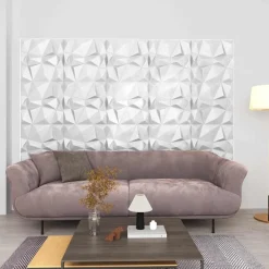 Bouwmaterialen*vidaXL Wandpanelen 24 pcs Diamant Wit 50 x 50 cm XPS Schuim Diamantwit