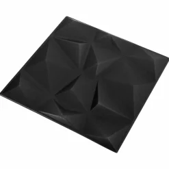 Bouwmaterialen*vidaXL Wandpanelen 12 pcs Origami Zwart 50 x 50 cm XPS Schuim Origamizwart