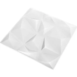 Bouwmaterialen*vidaXL Wandpanelen 12 pcs Origami Wit 50 x 50 cm XPS Schuim Origamiwit