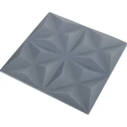 Bouwmaterialen*vidaXL Wandpanelen 48 pcs Origami Grijs 50 x 50 cm XPS Schuim Origamigrijs