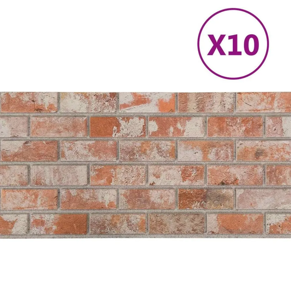 Bouwmaterialen*vidaXL Wandpanelen 10 pcs 100 x 50 cm EPS-schuim Oranje