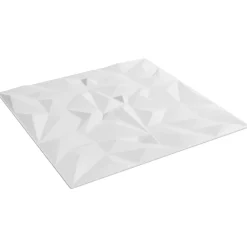 Bouwmaterialen*vidaXL Wandpanelen 12 pcs 50 x 50 cm XPS Schuim Wit