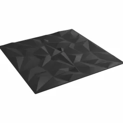 Bouwmaterialen*vidaXL Wandpanelen 24 pcs 50 x 50 cm XPS Schuim Zwart