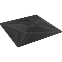 Bouwmaterialen*vidaXL Wandpanelen Ster 24 pcs Zwarte Ster 50 x 50 cm XPS Schuim Zwart ster