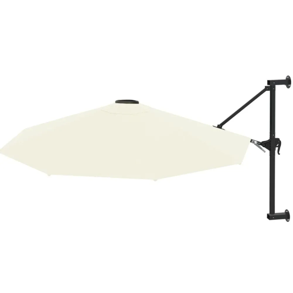 Tuin & Gazon*vidaXL Wandparasol met metalen paal 300 cm kleurig Zand