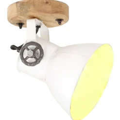 Verlichting*vidaXL Wand-/plafondlampen industrieel 2 st E27 20x25 cm Wit