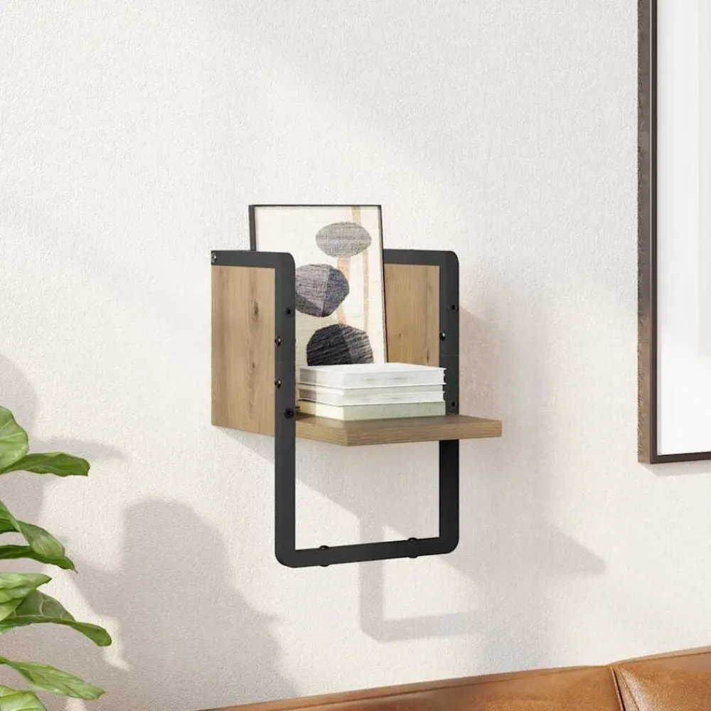 Wandplank Ambachtelijk eiken 20 x 25 x 30 cm Bewerkt hout>vidaXL