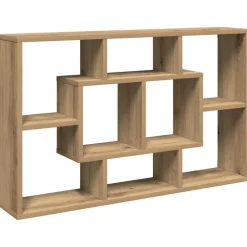 Kasten & Opbergmeubelen*vidaXL Wandplank Artisan Eiken 85x16x52,5 cm Bewerkt Hout artisanaal eikenkleurig
