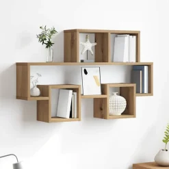 Wandplank 82 x 15 x 51 cm Bewerkt hout>vidaXL Hot