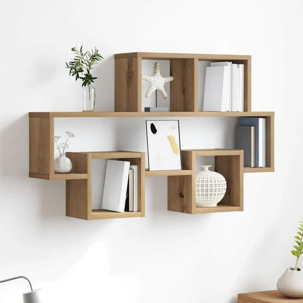 Wandplank 82 x 15 x 51 cm Bewerkt hout>vidaXL Hot