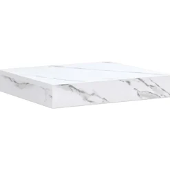 Boekenkasten & Wandplanken*vidaXL Wandplank met opslag 23 x 23,5 x 4 cm Bewerkt hout Wit marmer