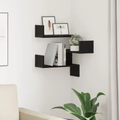 Wandplank met plank 40 x 40 x 49,5 cm Bewerkt hout>vidaXL Online