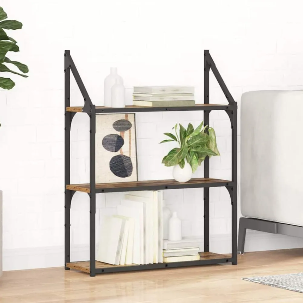 Boekenkasten & Wandplanken*vidaXL Wandplank met plank 60 x 21 x 78,5 cm Bewerkt hout Oud hout