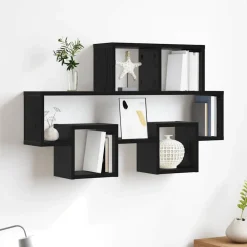 Wandplank met plank 82 x 15 x 51 cm Bewerkt hout>vidaXL Hot