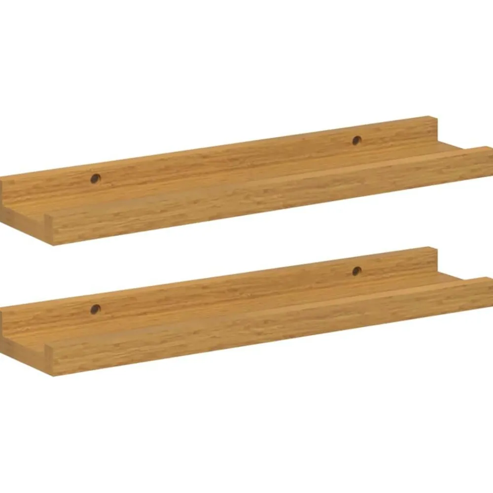 Wandplank met plank 2 pcs 40 x 9 x 3 cm Bewerkt hout>vidaXL Clearance