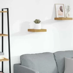 Wandplank Wandgemonteerd 23 x 23,5 x 4 cm Bewerkt hout>vidaXL Discount