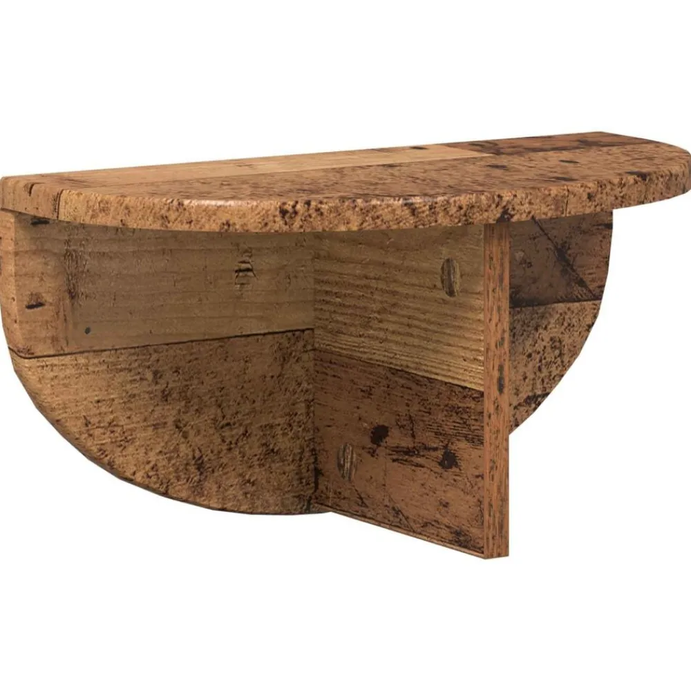 Wandplank Wandgemonteerd Oudhout 38 x 19 x 19 cm Bewerkt hout>vidaXL Discount