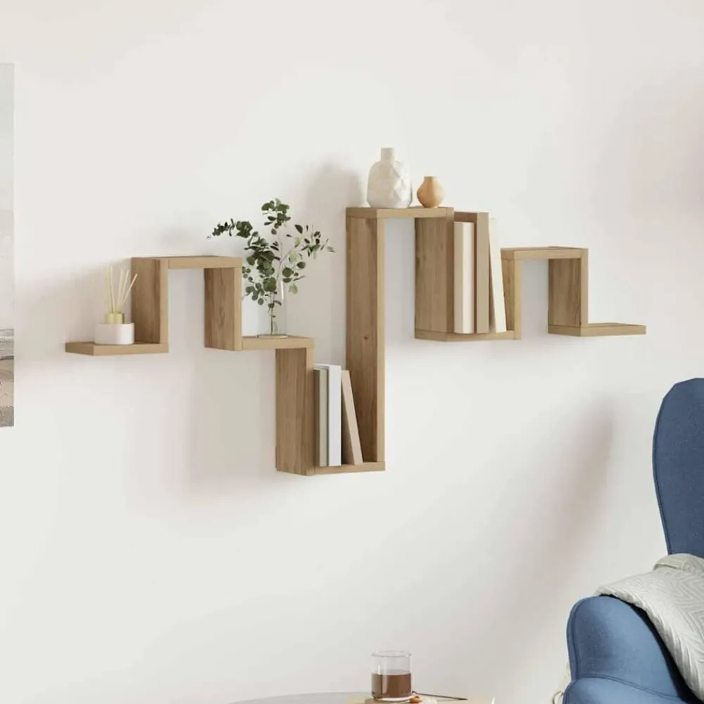 Wandplank Wandgemonteerd Artisan Eiken 104.5 x 43 x 10 cm>vidaXL Clearance