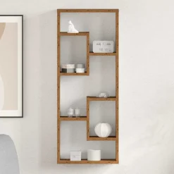 Boekenkasten & Wandplanken*vidaXL Wandplank 36x16x90 cm bewerkt hout kleurig Oud hout