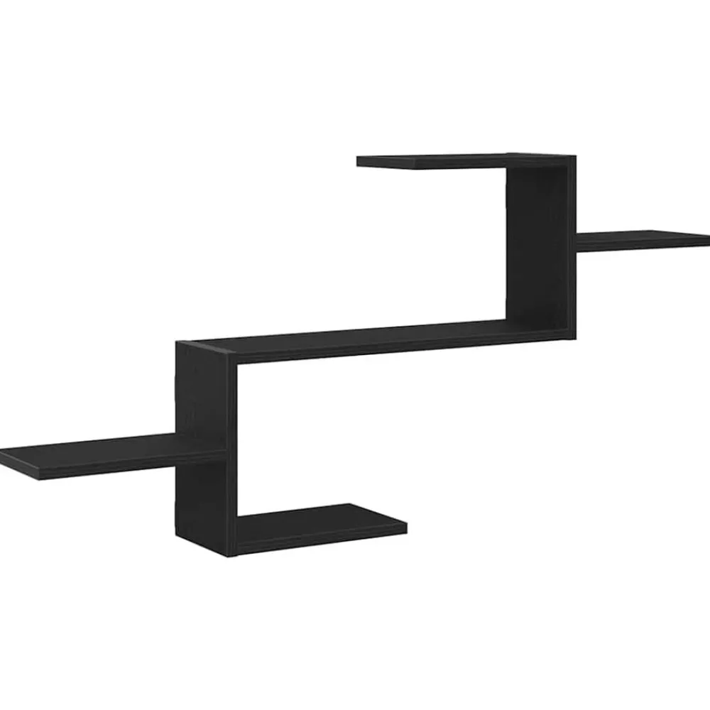 Boekenkasten & Wandplanken*vidaXL Wandplank 104x15x49 cm Bewerkt Hout Zwart eiken