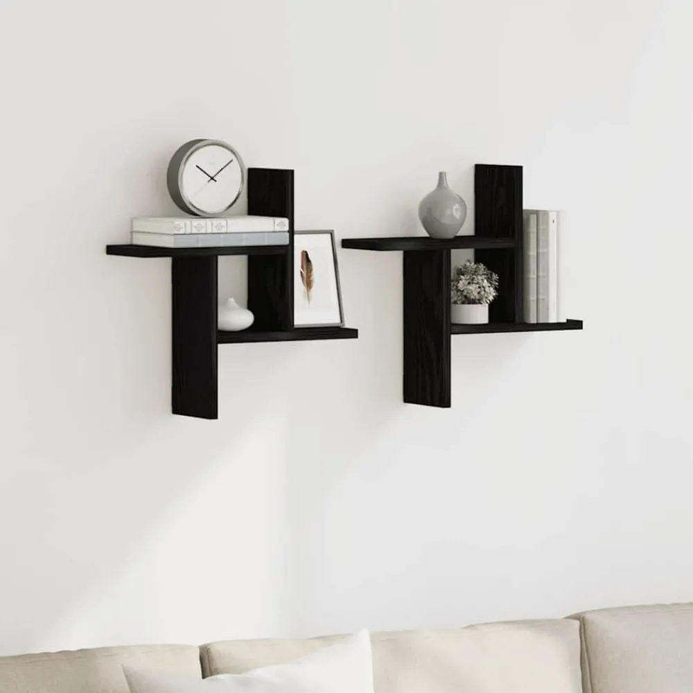 Wandplanken 2 stuks 38x12x38 cm Bewerkt Hout>vidaXL Sale