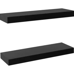 Boekenkasten & Wandplanken*vidaXL Wandplanken zwevend 2 st 40x20x3,8 cm zwart