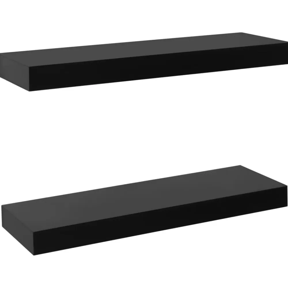 Boekenkasten & Wandplanken*vidaXL Wandplanken zwevend 2 st 40x20x3,8 cm zwart