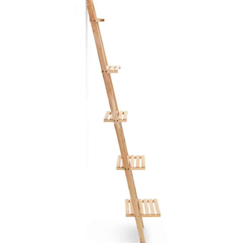 Wandrek ladder 41,5x30x176 cm cederhout>vidaXL Best