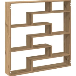 Boekenkasten & Wandplanken*vidaXL Wandschap kubus 7 vakken bewerkt hout artisanaal eikenkleurig