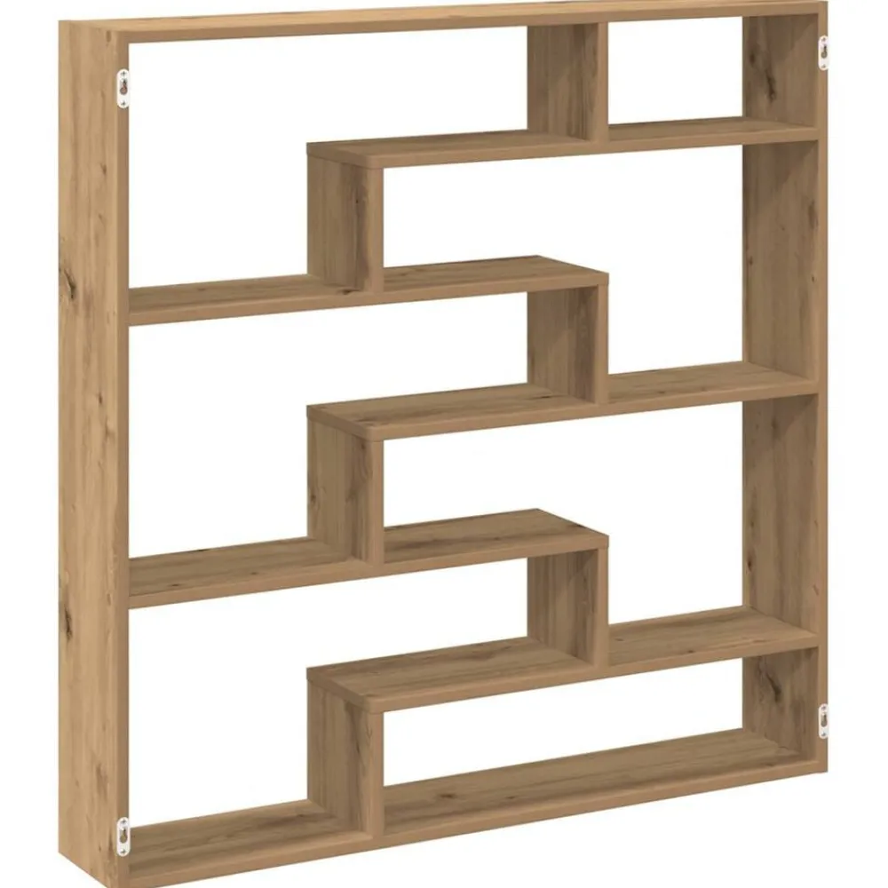 Boekenkasten & Wandplanken*vidaXL Wandschap kubus 7 vakken bewerkt hout artisanaal eikenkleurig