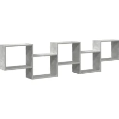 Boekenkasten & Wandplanken*vidaXL Wandschap kubus 5 vakken bewerkt hout Betongrijs