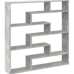 Boekenkasten & Wandplanken*vidaXL Wandschap kubus 7 vakken bewerkt hout Betongrijs
