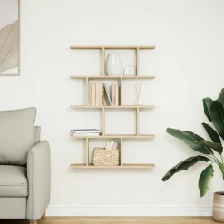 Boekenkasten & Wandplanken*vidaXL Wandschap kubus 12 vakken bewerkt hout kleurig Sonoma eiken