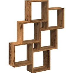 Wandschap kubus 78x15x93 cm bewerkt hout kleurig>vidaXL Online