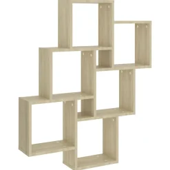 Wandschap kubus 78x15x93 cm bewerkt hout>vidaXL Online