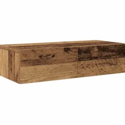 Boekenkasten & Wandplanken*vidaXL Wandschap met lades 60x26,5x15 cm bewerkt hout kleurig Oud hout