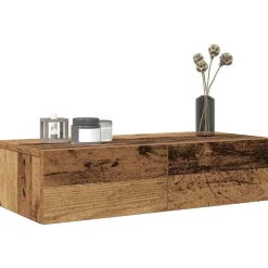 Boekenkasten & Wandplanken*vidaXL Wandschap met lades 60x26,5x15 cm bewerkt hout kleurig Oud hout