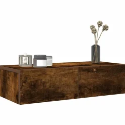 Boekenkasten & Wandplanken*vidaXL Wandschap met lades 60x26,5x15 cm bewerkt hout Gerookt eiken