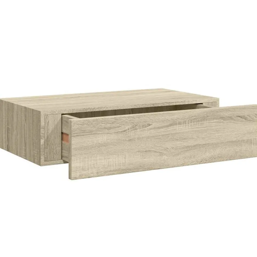 Boekenkasten & Wandplanken*vidaXL Wandschap met lade 40x23,5x10 cm MDF kleurig Eiken