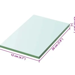 Boekenkasten & Wandplanken*vidaXL Wandschap transparant 20x12 cm glas